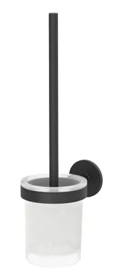 Produktbild von Lenz NERO WC-Bürstengarnitur zur Wandmontage - Schwarz-matt- kleben oder bohren - 4509651