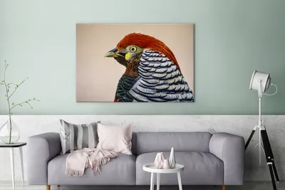 Obrázek produktu pro OneMillionCanvasses® - Obrazy na plátně - 140x90 cm, Bažant - Portrét - Pták, Nástěnné umění tisk Nástěnná dekorace - Fotografie na plátně - Obraz na dřevěném rámu