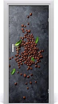 Produktbild von Tulup Türaufkleber 85x205 cm Dekorative Aufkleber Selbstklebend Wasserdichte Tapete Abnehmbar Schlafzimmer Wohnzimmer Wohnkultur - Kaffeebohnen