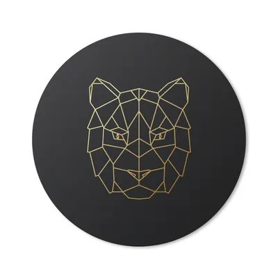 Produktbild von MuchoWow® Mauspad Mousepad Tiger - Tier - Gold 40x40 cm - Mousepads - Maus Mat - Pad - Mausunterlage - Schreibtisch Accessoires