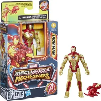 Produktbild von Marvel Mech Strike Mechasaurs Iron Man, 4 Jahr(e), Mehrfarbig