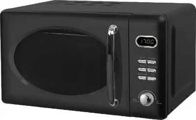 Produktbild von Wolkenstein WMW720 B schwarz RETRO Mikrowelle 700Watt 20l nostalgie