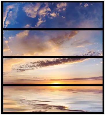 Produktbild von Wallario Möbelfolie / Aufkleber, geeignet für Ikea Malm Kommode mit 4 Schubfächern - Sonnenuntergang über dem Wasser