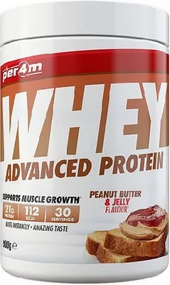 Produktbild von Per4m Whey Protein - 900g-Dose Peanut Butter & Jelly