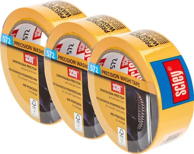 Produktbild von Scley 3x Malerband / Abdeckband 38 mm x 33 m „Serie 572”, Klebeband, Schutzband