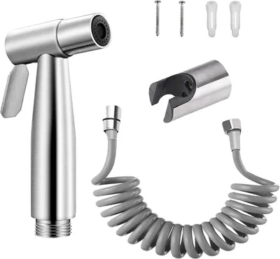 Produktbild von Bidet-Handbrause verstellbarer Wasserstrahl, Edelstahl & Kunststoff, für Badezimmer und Toilette