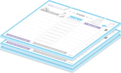 Produktbild von PRICARO Putzplan "Allerlei", hellblau, A4, 25 Blatt, 3 Stück