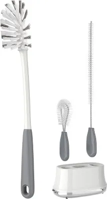 Produktbild von Famanu Flaschenbürste 3er-Pack mit Halter - für schmale Flaschen