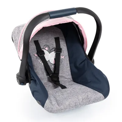 Produktbild von Bayer Design 67927AA Autosedačka pre bábiky EasyGo, modrá, sivá, ružová, 46 cm