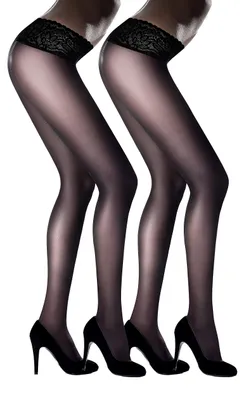 Obrázek produktu pro MARILYN, poloprůhledné punčochy s 7 cm krajky, 30 den, velikost 40/42 (M)