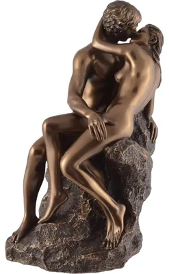 Produktbild von Der Kuss, die Liebenden auf einem Felsen nach Auguste Rodin