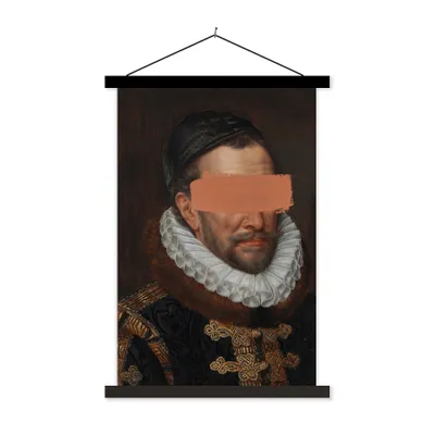 Produktbild von MuchoWow® Textilposter Wilhelm von Oranien - Adriaen Thomasz - Gemälde 40x60 cm mit schwarzem Rahmen - Wanddekorationen
