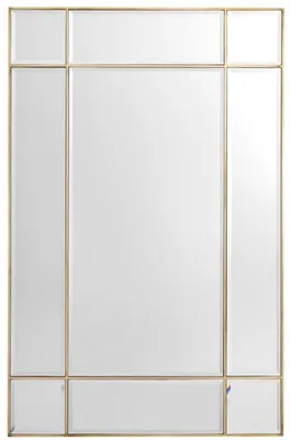 Produktbild von Casa Padrino Luxus Spiegel / Wandspiegel Vintage Messingfarben 90 x 3 x H. 140 cm - Luxus Möbel