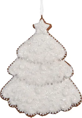 Obrázok produktu pre Clayre & Eef vianočná ozdoba na stromček 9x1x10 cm biely plast