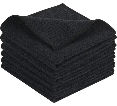 Productafbeelding van Microvezeldoeken, 6 stuks, zwart, 30x30 cm