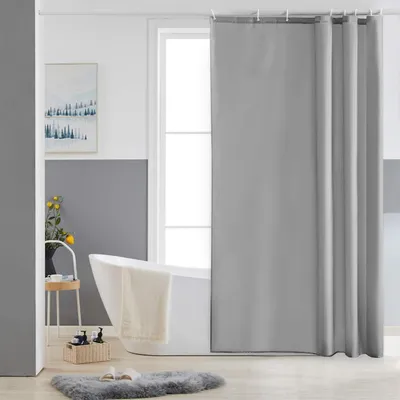 Obrázok produktu pre Sprchový záves 120x180 Textilný polyester Kúpeľňový záves Odolný voči plesniam Sivá