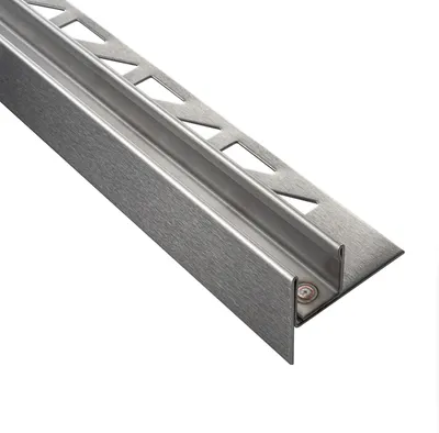 Produktbild von Glashalter- Duschprofil, Keil- Gefälle-Profil begehbare Dusche H19 G13 Links 100cm gebürstet