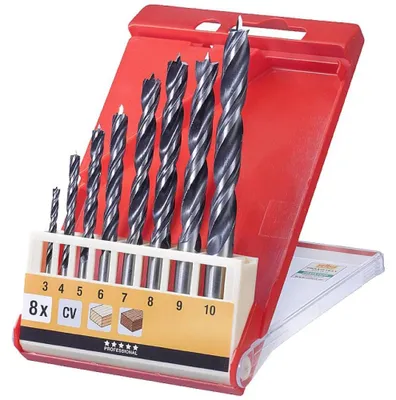 Produktbild von kwb 514100, Bohrer, Bohrerbit-Set, Holz, 3, 4, 5, 6, 7, 8, 9, 10 mm, 8 Stück(e)