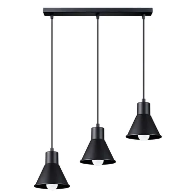 Obrázok produktu pre Závesné svietidlo TALEJA 3 čierne [E27] 3xE27 15W oceľ 120x14x45cm Sollux Lighting
