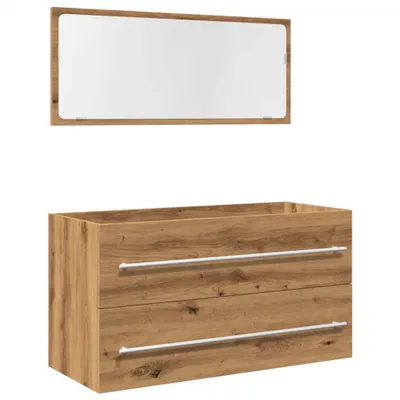 Obrázek produktu pro 2dílná sada koupelnového nábytku Materiál na bázi dubu Artisan