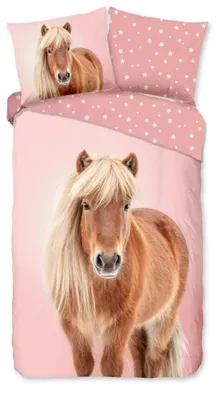 Productafbeelding van Good Morning Kinderdekbedovertrek "Caitlin" - Roze - (140x220 cm) - 100% Katoen