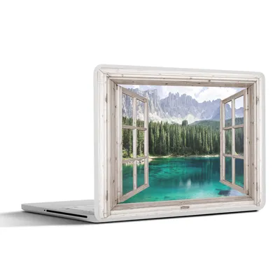 Produktbild von MuchoWow® Laptop Aufkleber Sticker Cover Aussicht - Berg - Wasser 40x30 cm - Laptop Dekoration - Selbstklebend