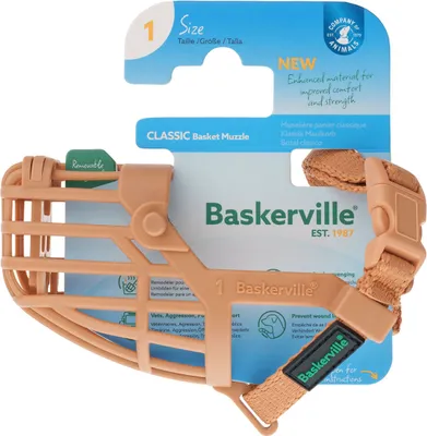 Obrázok produktu pre Baskerville - Náhubok pre psa "Classic", košík TL5572 (5) (svetlohnedý)