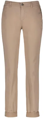 Produktbild von Taifun Damen Chino TS aus Baumwoll-Stretch unifarben 7/8 Länge Sand 34