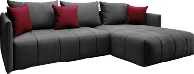 Produktbild von FURMEB24 - DON 245 x 180 cm  Sofa mit Schlaffunktion und  zwei Bettk€sten -  Ecksofa mit Kissen , Stoff Monoliht - Grau