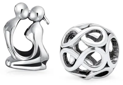 Produktbild von Set mit 2 Anhängern aus Sterlingsilber im Liebesdesign