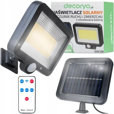 Produktbild von Decorya LED Solarlampe mit separatem Panel, Bewegungsmelder, IP65
