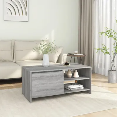 Obrázek produktu pro Maison Exclusive – Konferenční stolek, barva šedá Sonoma, rozměry 102x50x45 cm, materiál: dřevotříska