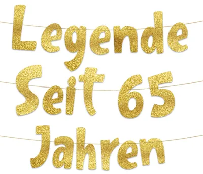 Glitzerbanner Legende seit 65 Jahren, Partydeko, 1,5 m