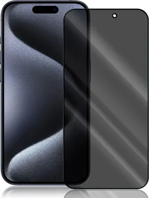 Produktbild von Anti Spy Panzer Folie für Apple iPhone 15 Pro  Privacy Displayschutzfolie Sichtschutz Glasfolie Schutzglas