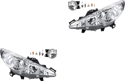 Immagine prodotto di Johns, set di fari alogeni adatto per Peugeot 207 02/06- H1 H7 +fog+light con. 6206N0 9685425280 6206N0 9685425280 620695 620895