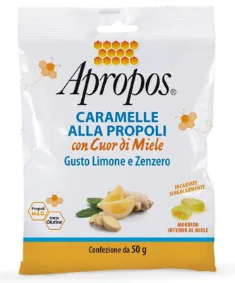 Immagine prodotto di Apropos Caramelle Dure Limone/Zenzero Cuor Di Miele 50 G
