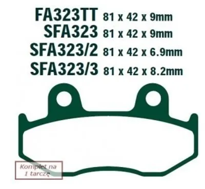 Produktbild von EBC Brakes Bremsbeläge Satz Bremsklötze FA323R
