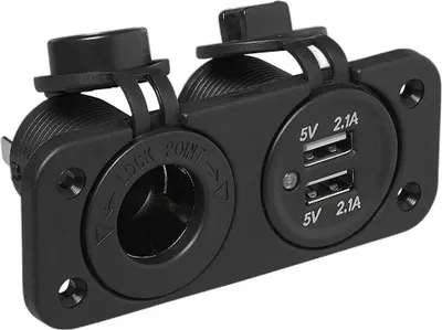 Immagine prodotto di Kit da incasso: presa DIN + porta USB doppia tipo A 2x2100mA