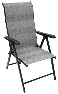 Produktbild von 2er Set Klappsessel 71 x 58 x 111 cm Stahl Polyrattan Grau