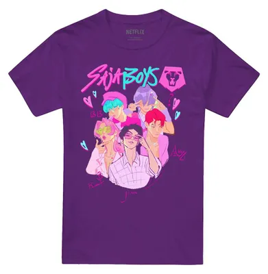 Productafbeelding van K-Pop Demon Hunters - T-shirt voor heren/dames, uni model, TV43566 (maat L) (paars)