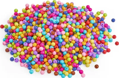 Produktbild von VBS XXL Perlen "Multicolor-Opak", Ø 7 mm, 500 g
