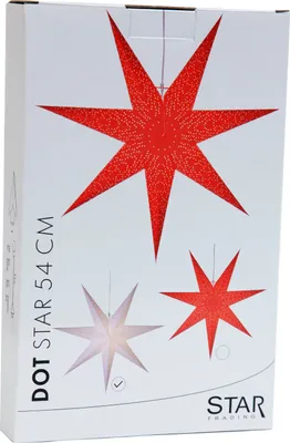 Produktbild von Best Season Papierstern "Dot 54cm" ca. 54 cm Ø, incl. 3,5m  Kabel, Farbe weiss, 237-28