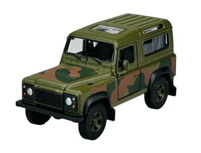 Image de Welly Land Rover Defender MILITAIRE 1:34-1:39 Maquette en métal moulé, neuve dans sa boîte 42392