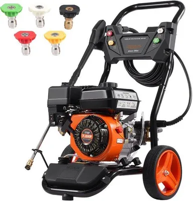 Produktbild von Druckreiniger für Benzine, 3950PSI, 10 L/Min, 2,6 Gpm, Kupferne Pumpe, 5-teiliges Sprühset