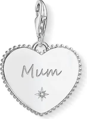 Produktbild von THOMAS SABO Charm-Anhänger "Herz Mum" Silber Zirkonia 1686-0