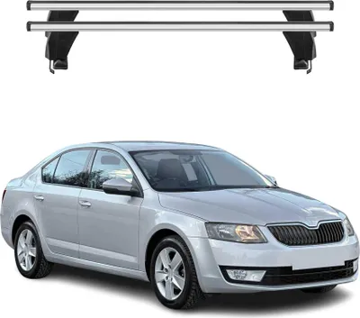 Image de Menabo Barres de toit Transversales pour Skoda Octavia III 2013-2016 Alu Gris