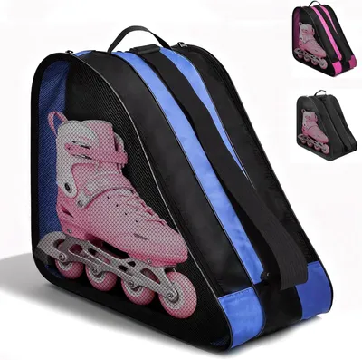 Produktbild von Schlittschuhtasche für Kinder, verstellbarer Schulterriemen, atmungsaktiv, für Eis- und Rollschuhe