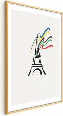 Produktbild von Posterpapier Poster - Eiffel Tower and Colors 29.7x42 cm Abstrakt i-C-10078-ao-a