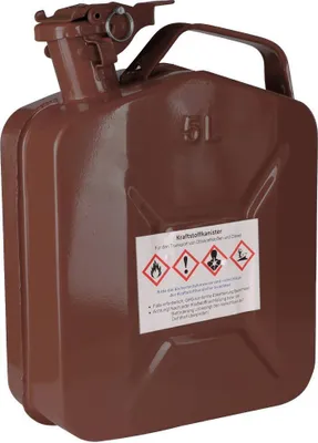 Produktbild von Kraftstoffkanister Benzinkanister Metall Dieselkanister Reservekanister braun 10L