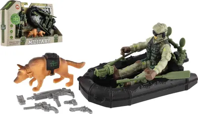 Produktbild von TEDDIES Soldatenset mit Boot und Hund